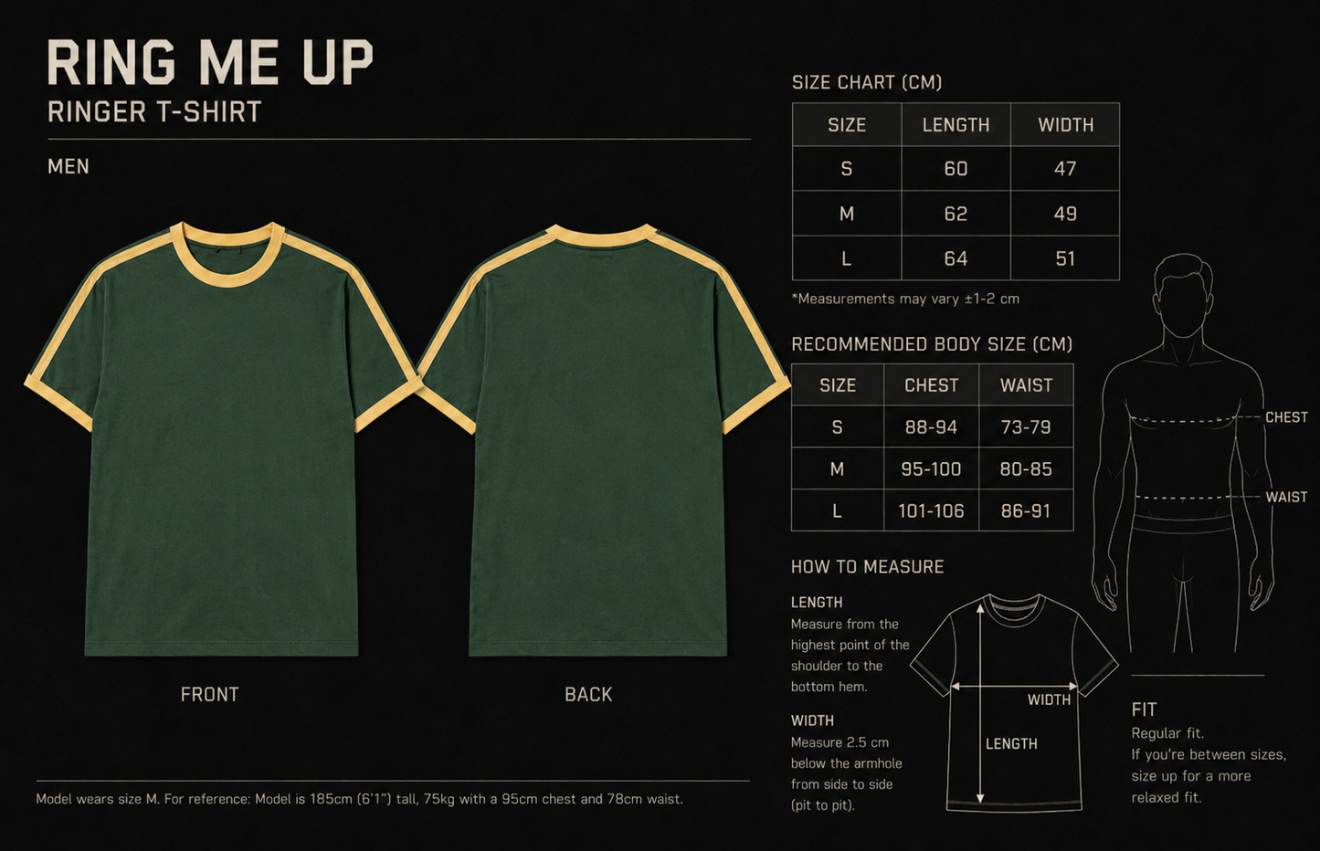 RING ME UP - Ringer Tee in Olive