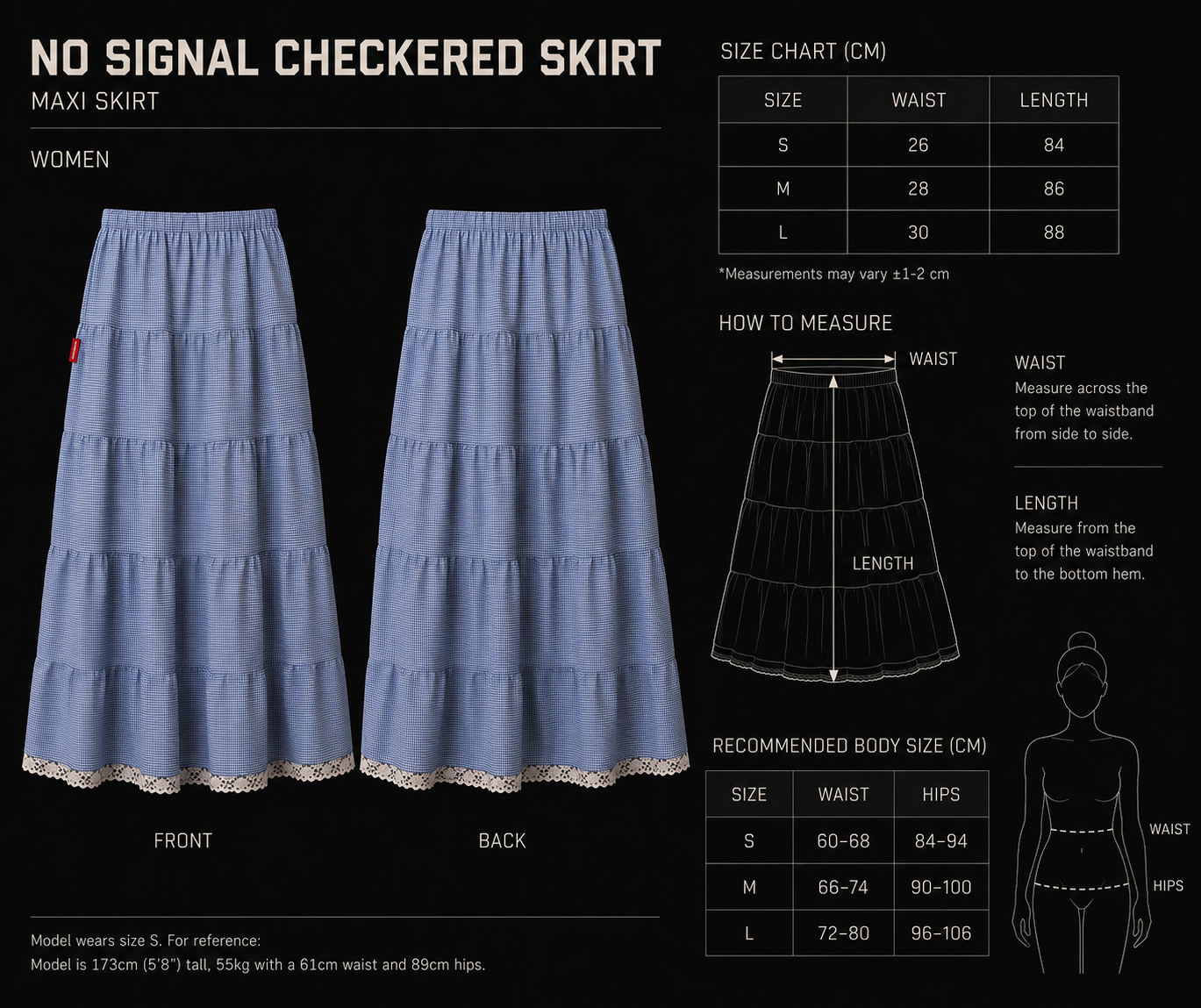 NO SIGNAL - Checkered Skirt