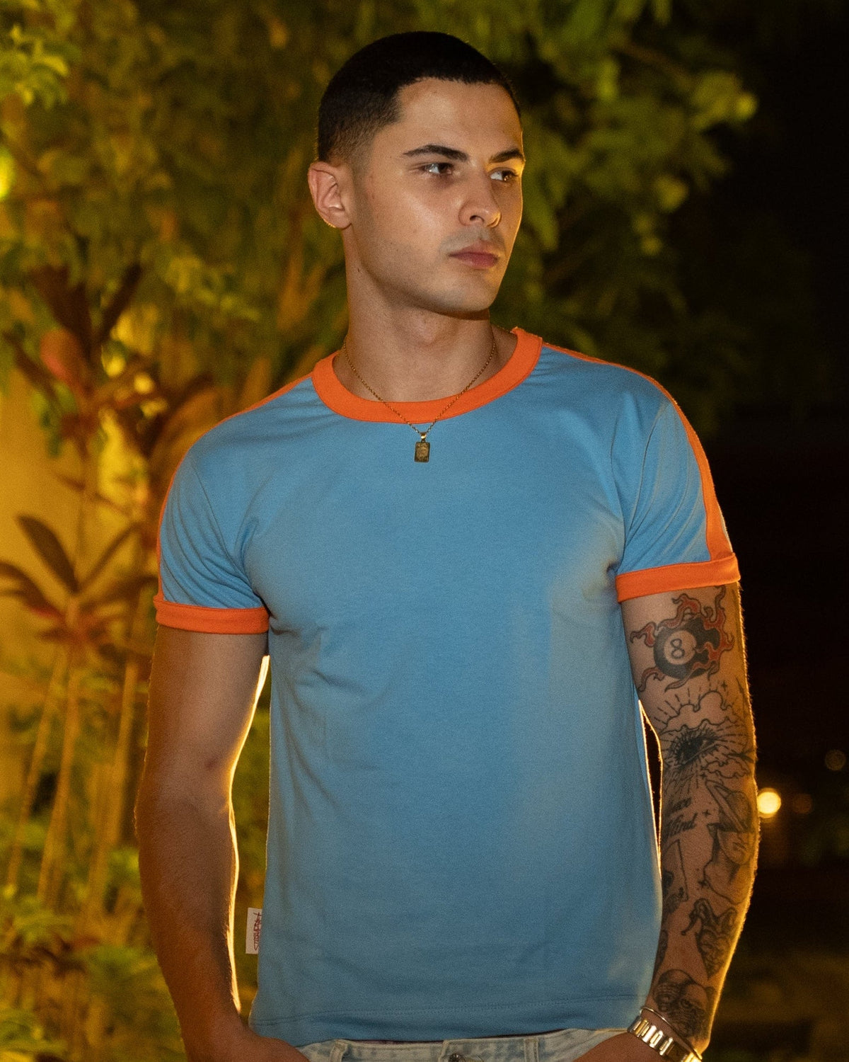 RING ME UP - Ringer Tee in Blue - Radhaus