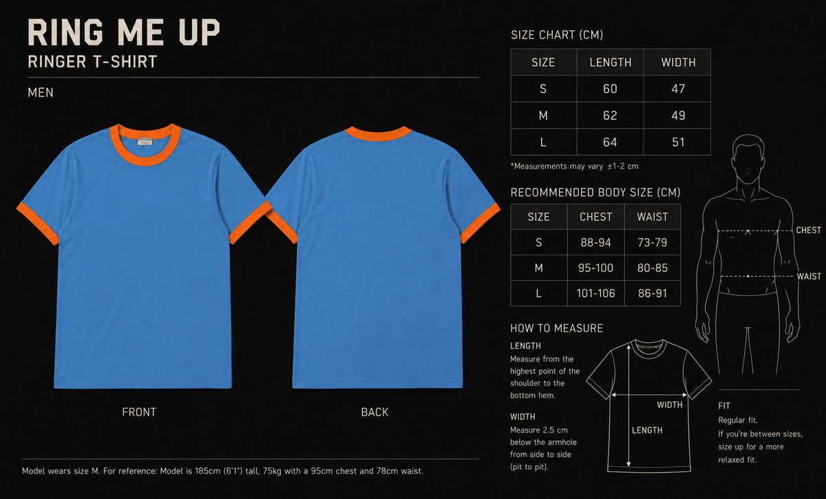 RING ME UP - Ringer Tee in Blue - Radhaus