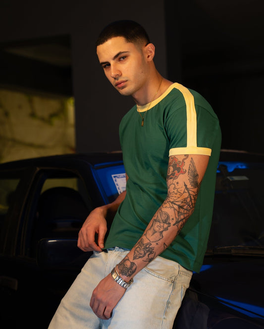 RING ME UP - Ringer Tee in Olive - Radhaus