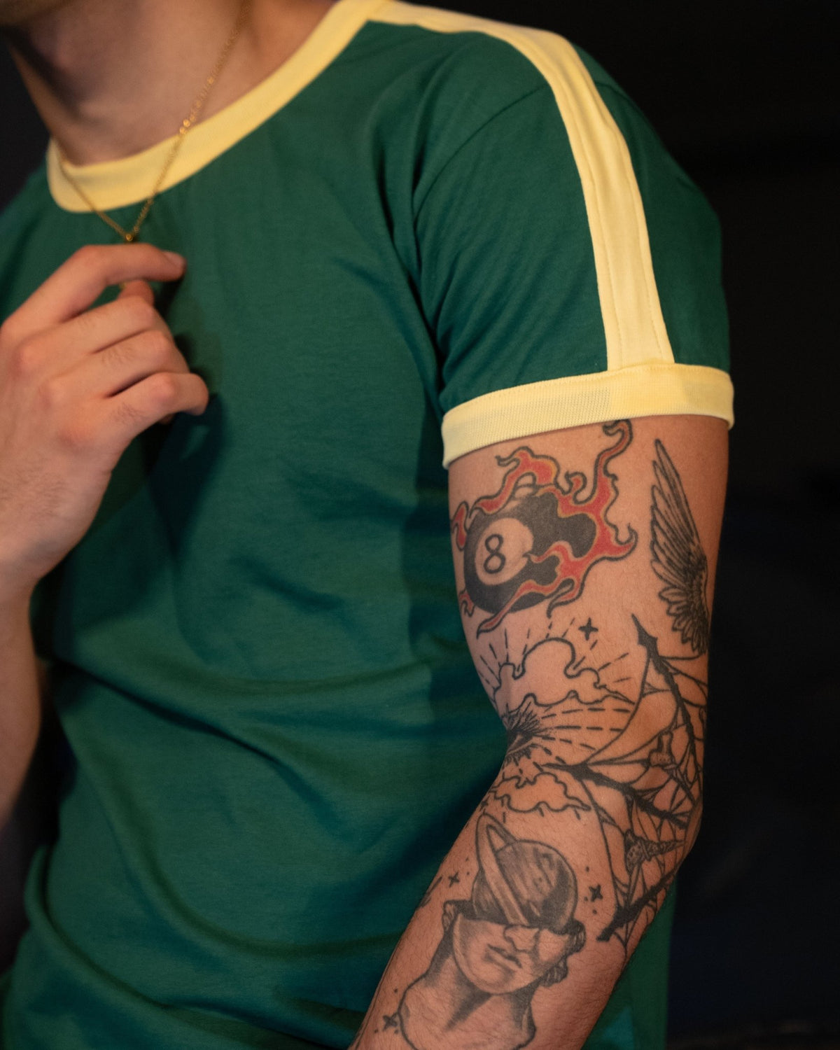 RING ME UP - Ringer Tee in Olive - Radhaus